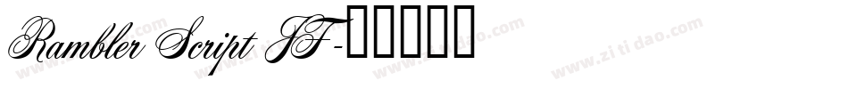 Rambler Script JF字体转换